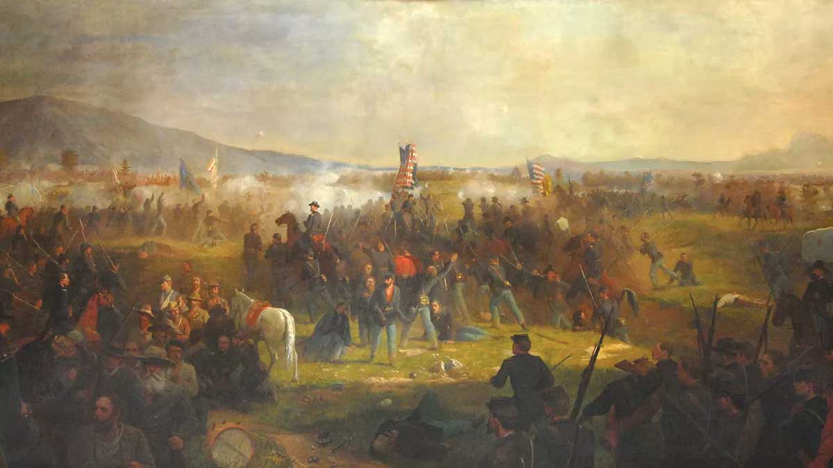 Julian Scott, The Battle of Cedar Creek, 1872, oil on canvas. 