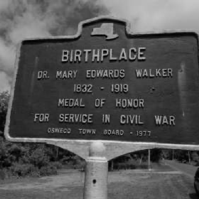 Birthplace marker for Dr. Mary Edwards Walker