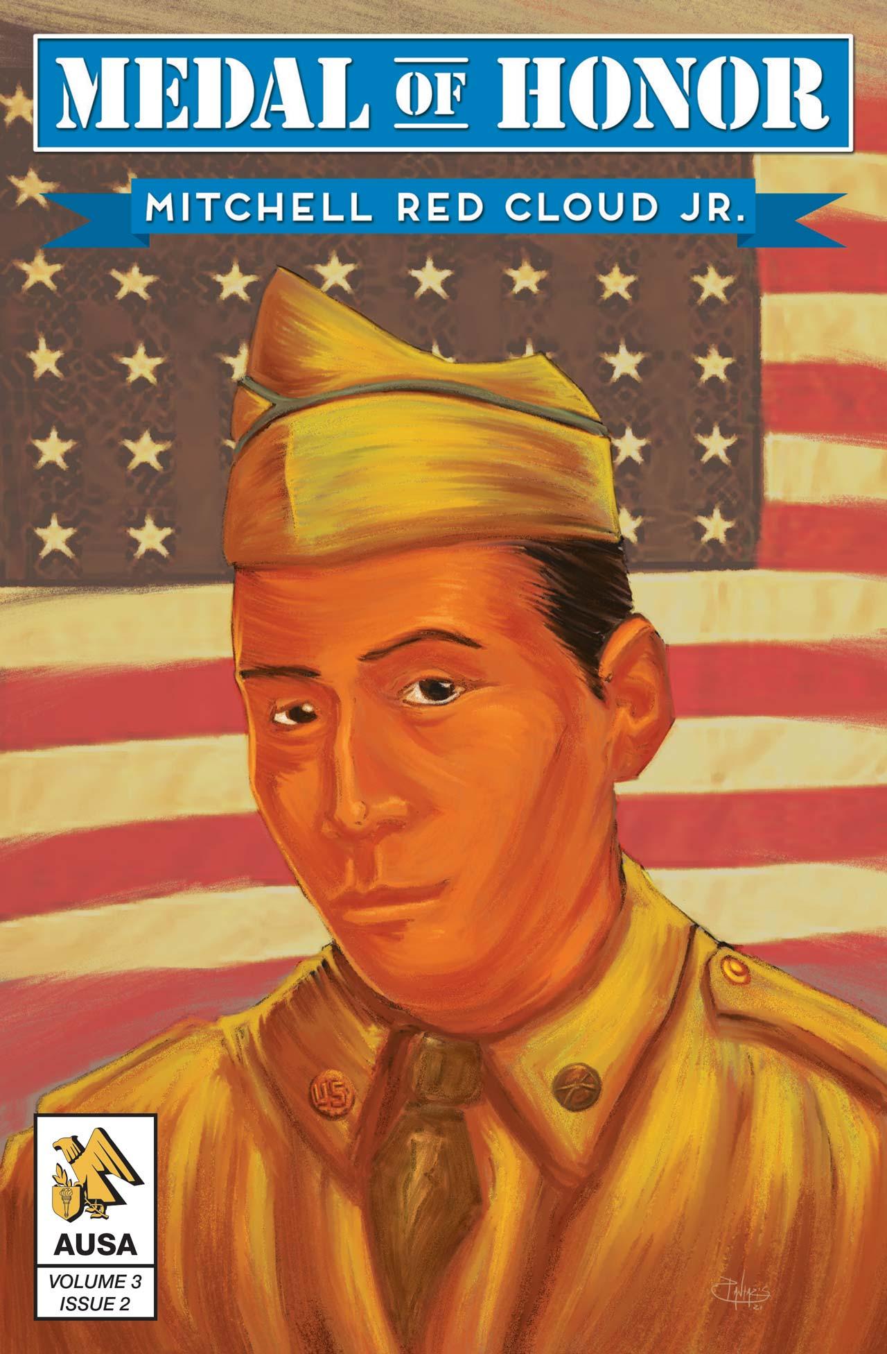 The cover of a graphic novel about Mitchell Red Cloud, Jr.